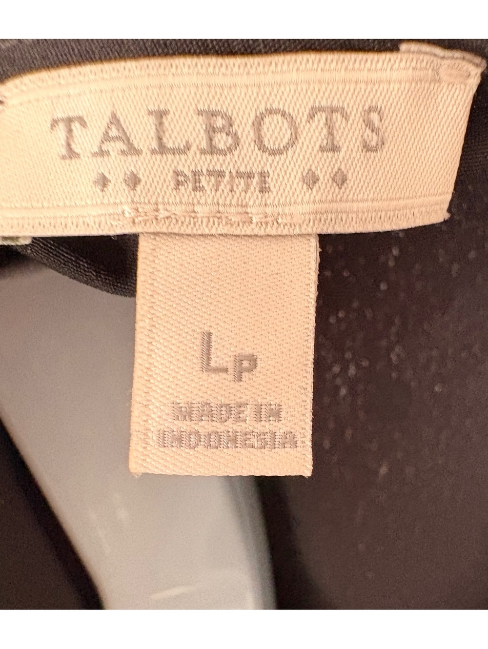 Talbots Petite Black Polka Dot Blouse with Pearl Buttons Size LP - Picture 3 of 9